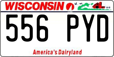 WI license plate 556PYD