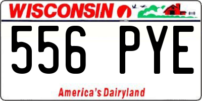 WI license plate 556PYE