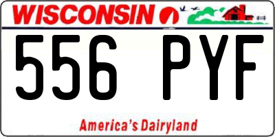 WI license plate 556PYF