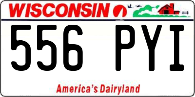 WI license plate 556PYI