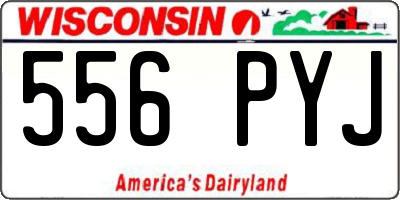 WI license plate 556PYJ