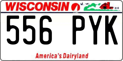 WI license plate 556PYK