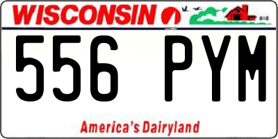 WI license plate 556PYM