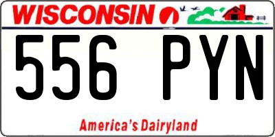 WI license plate 556PYN