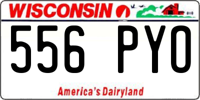 WI license plate 556PYO