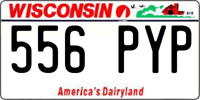 WI license plate 556PYP