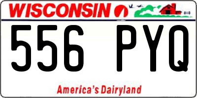 WI license plate 556PYQ