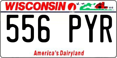 WI license plate 556PYR