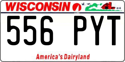 WI license plate 556PYT