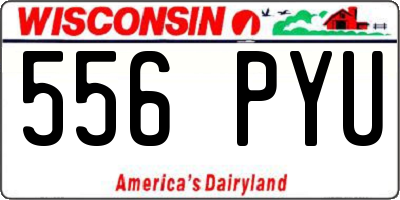 WI license plate 556PYU