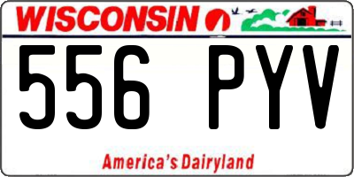 WI license plate 556PYV