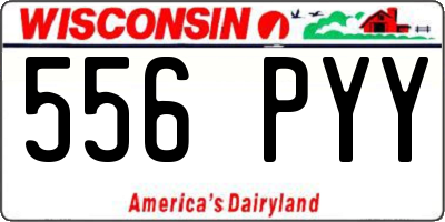 WI license plate 556PYY