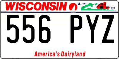 WI license plate 556PYZ