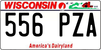 WI license plate 556PZA