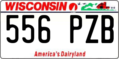 WI license plate 556PZB