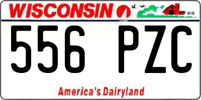 WI license plate 556PZC