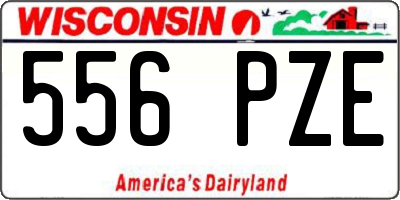 WI license plate 556PZE