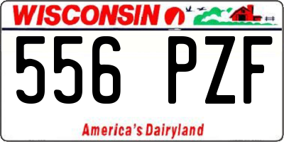 WI license plate 556PZF