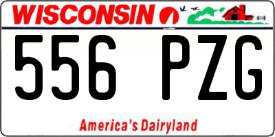 WI license plate 556PZG