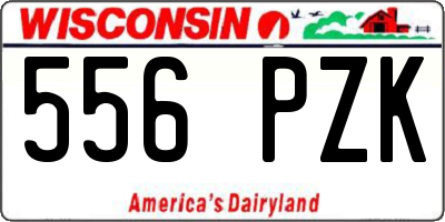 WI license plate 556PZK