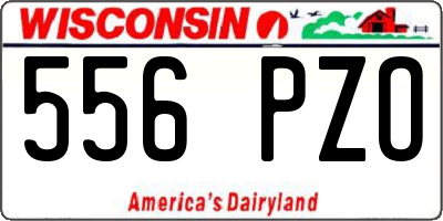 WI license plate 556PZO