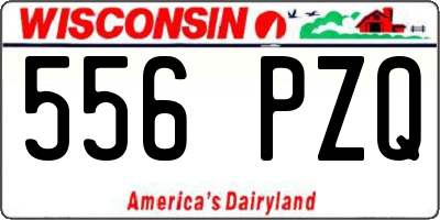 WI license plate 556PZQ