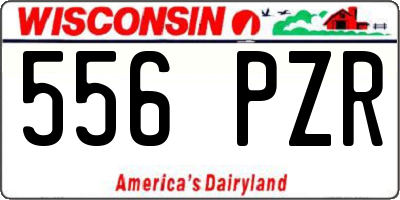 WI license plate 556PZR