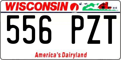 WI license plate 556PZT