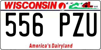 WI license plate 556PZU