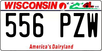 WI license plate 556PZW