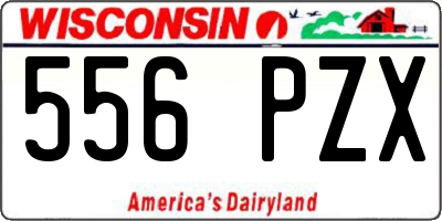 WI license plate 556PZX