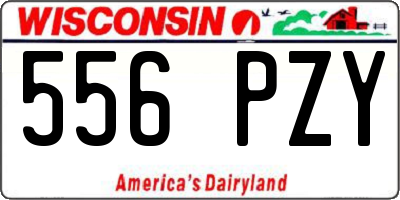 WI license plate 556PZY