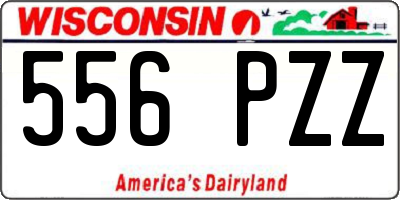 WI license plate 556PZZ