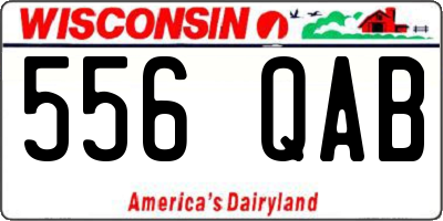WI license plate 556QAB