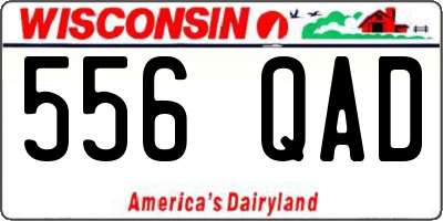 WI license plate 556QAD