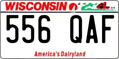 WI license plate 556QAF