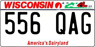 WI license plate 556QAG
