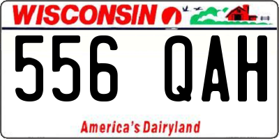 WI license plate 556QAH