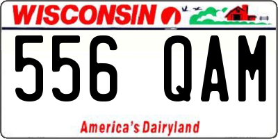 WI license plate 556QAM