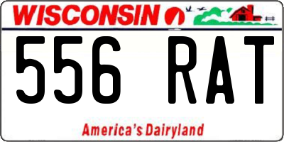 WI license plate 556RAT