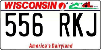 WI license plate 556RKJ