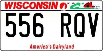 WI license plate 556RQV