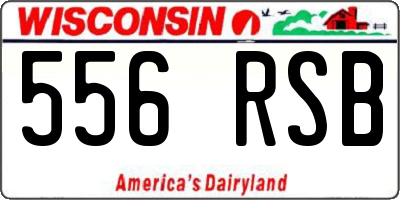 WI license plate 556RSB