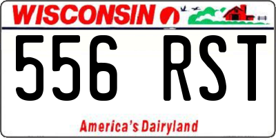 WI license plate 556RST