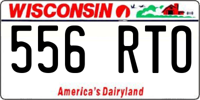 WI license plate 556RTO