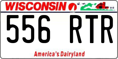 WI license plate 556RTR