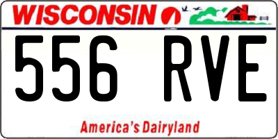 WI license plate 556RVE