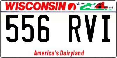 WI license plate 556RVI
