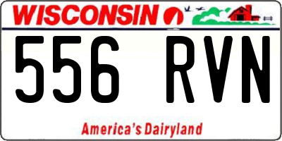 WI license plate 556RVN