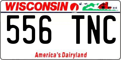 WI license plate 556TNC